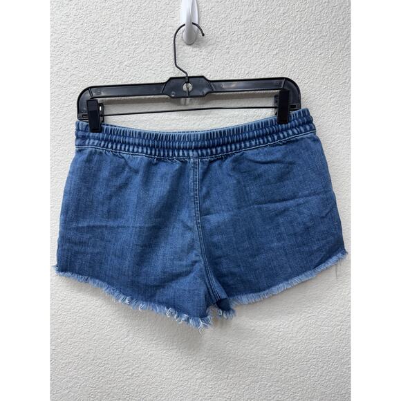 Aerie Bundle Shorts Women's Size S Drawstring Elasticated Raw Hem Chambray - Picture 6 of 6